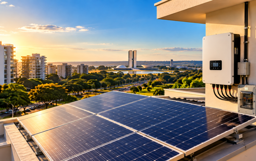 Sistema de Energia Solar Grid Zero na Asa Sul, Brasília